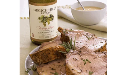 Herb-Crusted Pork Rib Roast with Beurre Blanc