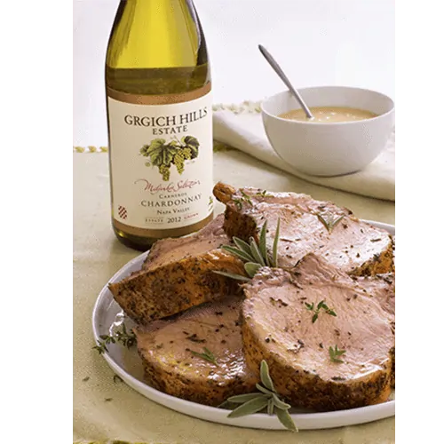 Herb-Crusted Pork Rib Roast with Beurre Blanc