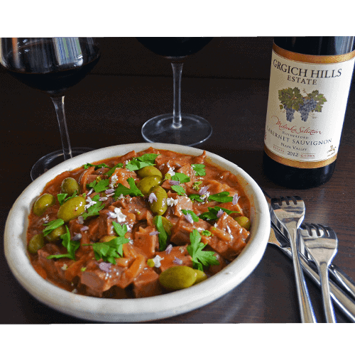 Lamb Tagine with Green Olives and Prunes