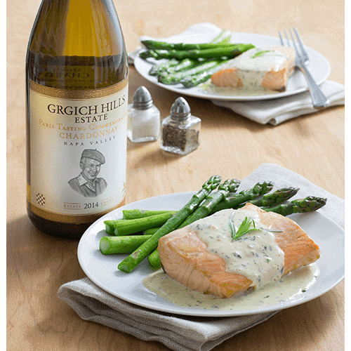 Poached Salmon with Béarnaise Sauce