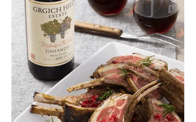 Pomegranate Rack of Lamb with Garlic and Rosemary