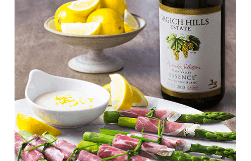 Prosciutto-Wrapped Asparagus with Meyer Lemon Aïoli