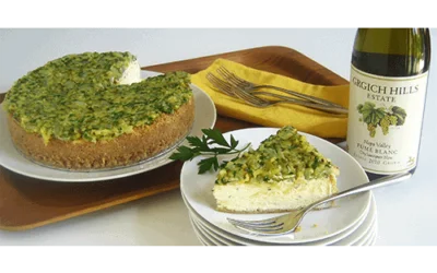 Savory Goat Cheese Cheesecake with Zucchini-Lemon Topping