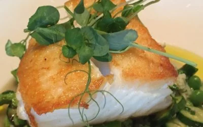 Alaskan Halibut with Spring Vegetables