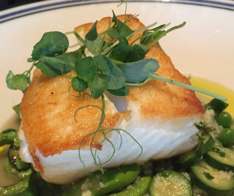 Alaskan Halibut with Spring Vegetables