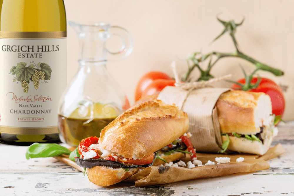 Roasted Vegetable Sandwiches with Goat Cheese and Pesto
