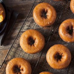 Homemade,Glazed,Autumn,Pumpkin,Donuts,Ready,To,Eat