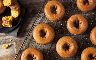 Pumpkin Donuts with Grilled Kadota Figs