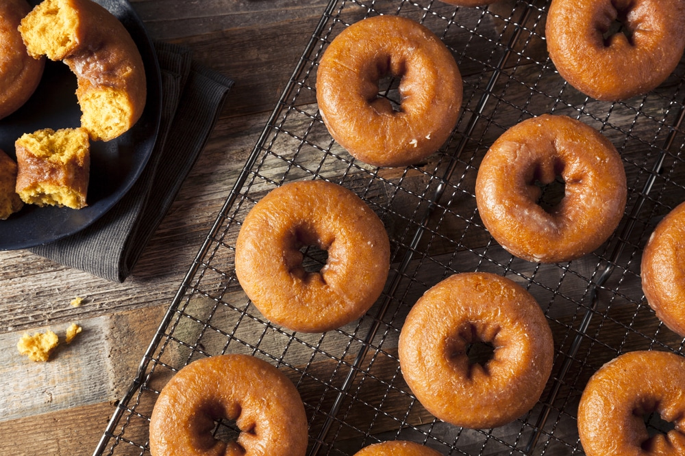 Homemade,Glazed,Autumn,Pumpkin,Donuts,Ready,To,Eat