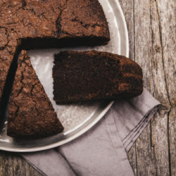 Healthy,Chocolate,Cake,With,Beet,On,A,Gray,Plate,With