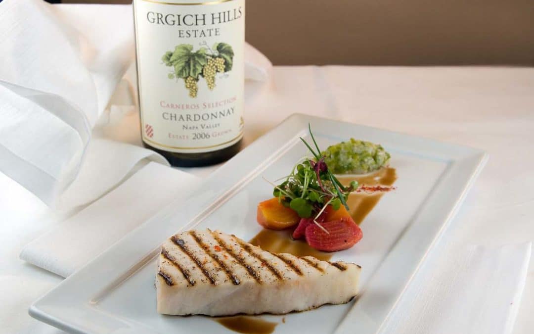 Grilled escolar with Chardonnay