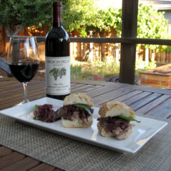 Pulled Pork Sliders with Cabernet Caramelized Onions