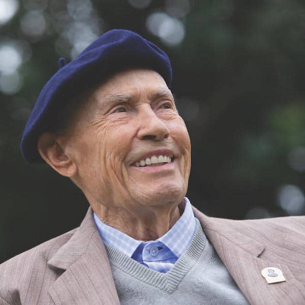 close-up of mike grgich smiling looking into distance